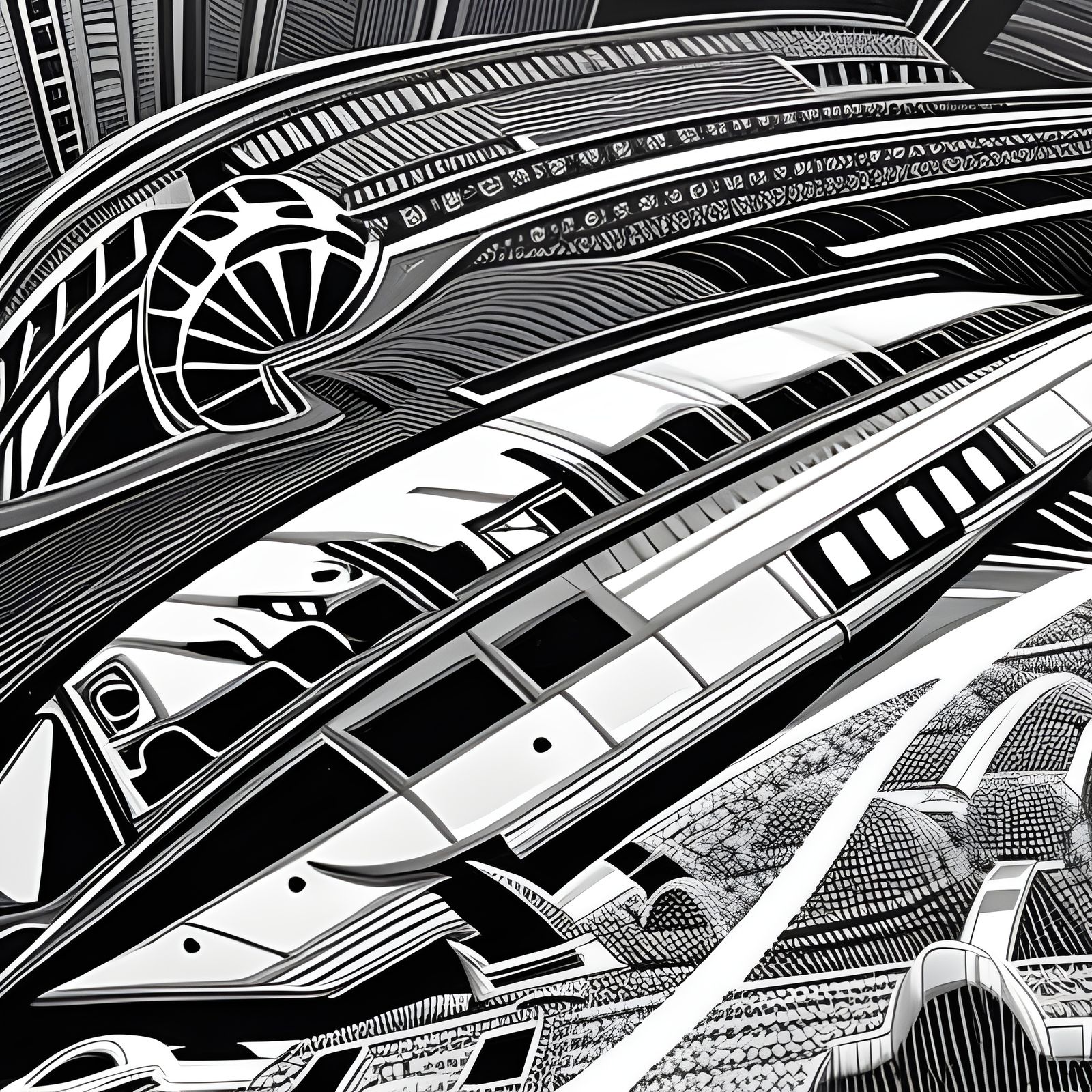 coloring pages for adults, UFO crash landing