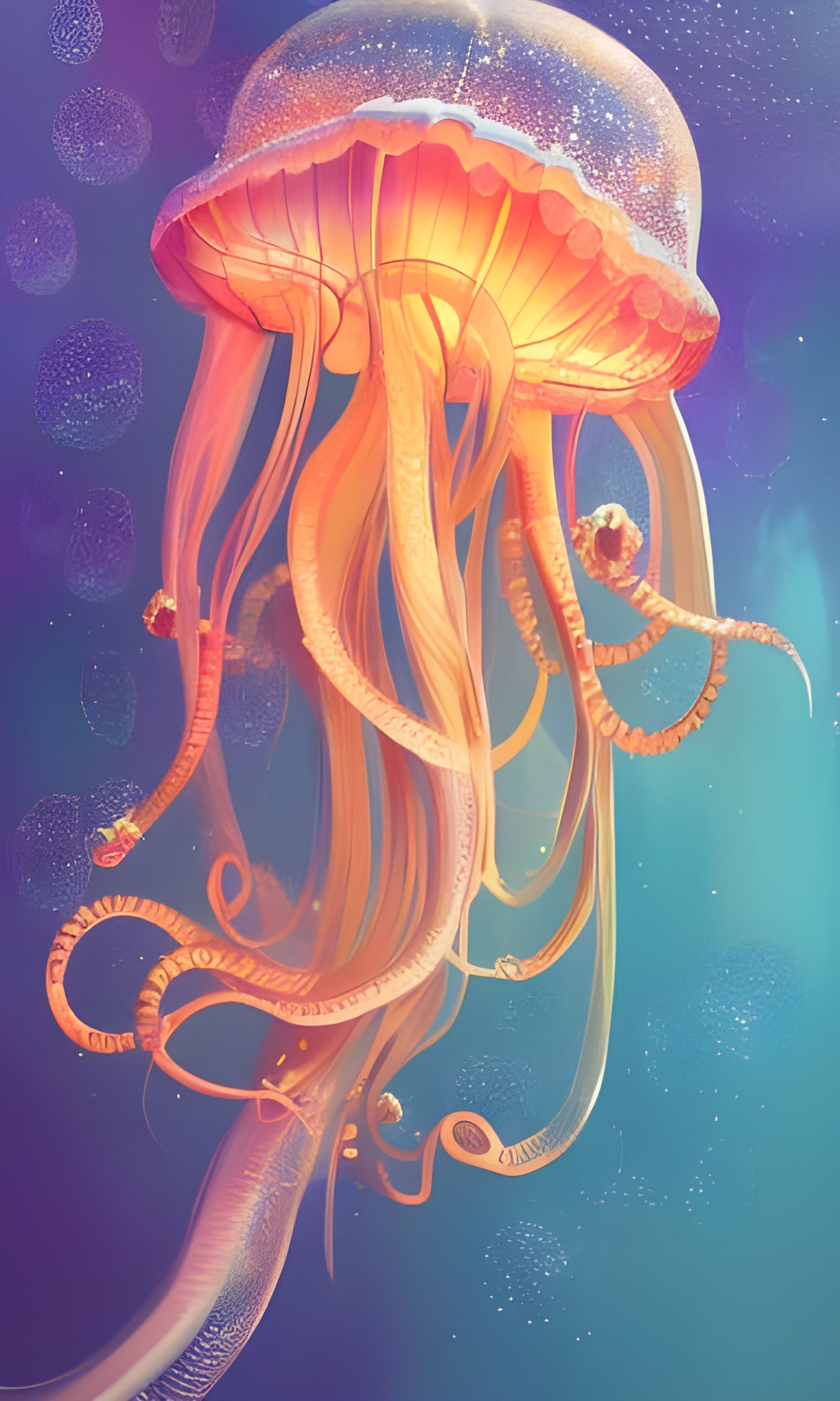 Hafgufa Jellyfish Digital Illustration