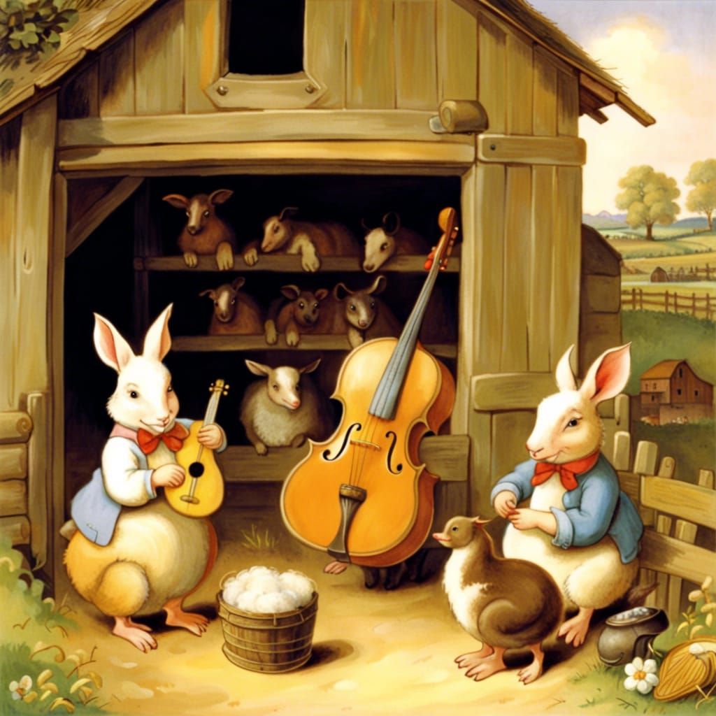 Farm Animals' Barnyard Band: Album Cover Art