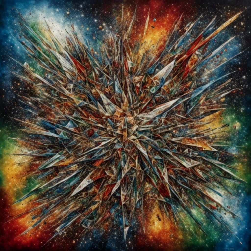 Abstract 3D Dodecahedron with Fractal Angles