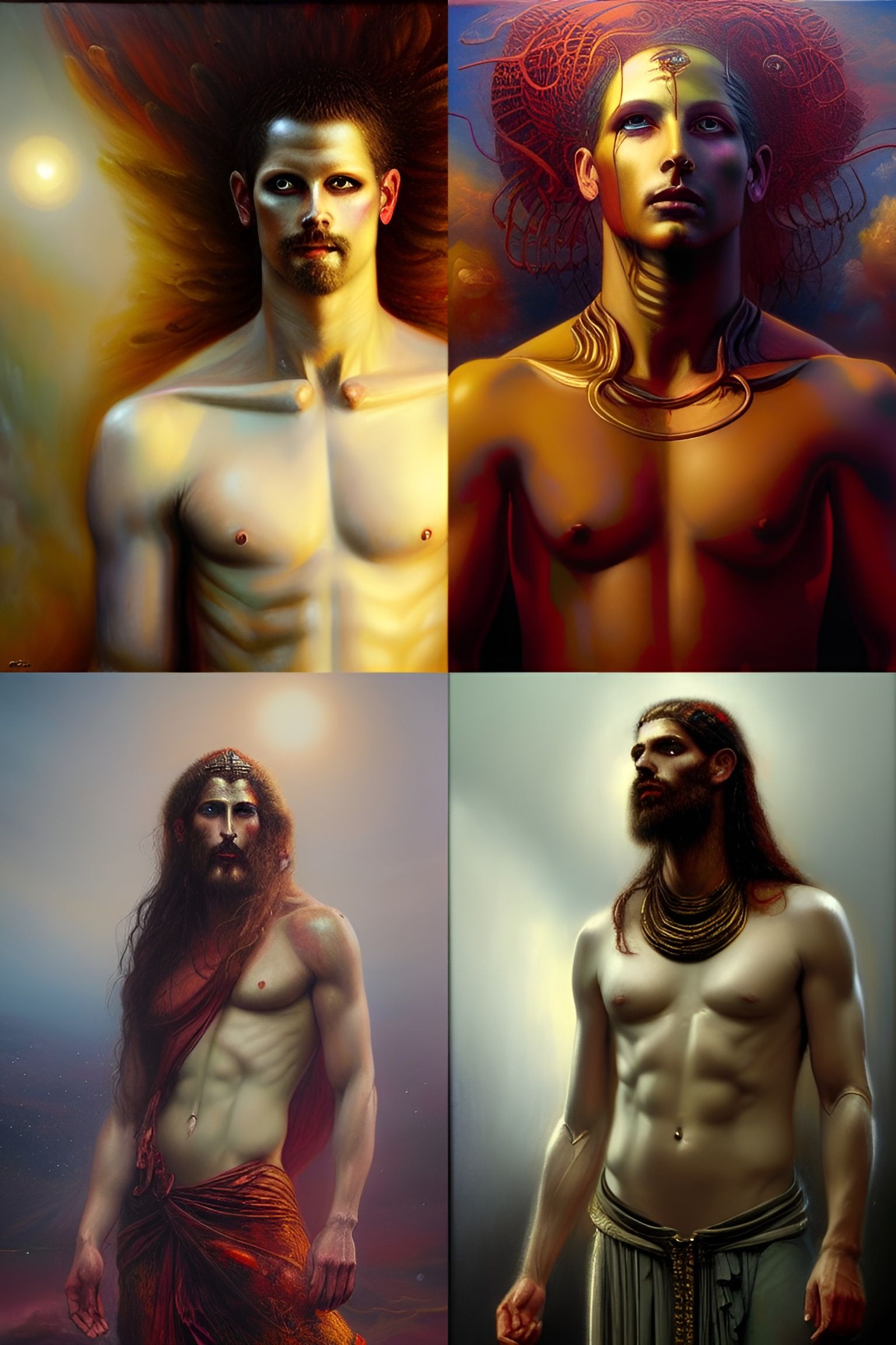 Minoan Demi-God Oil Painting