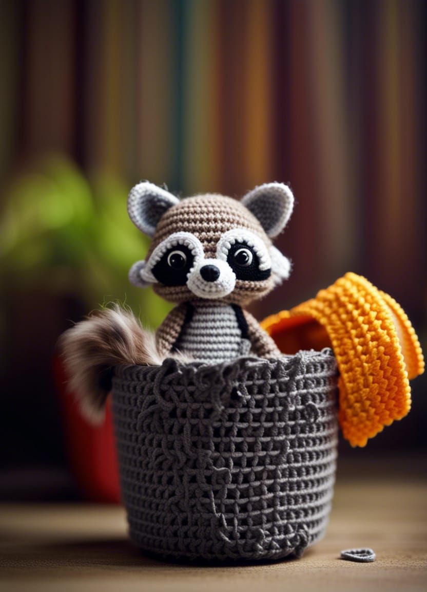 A Crochet Trash Panda