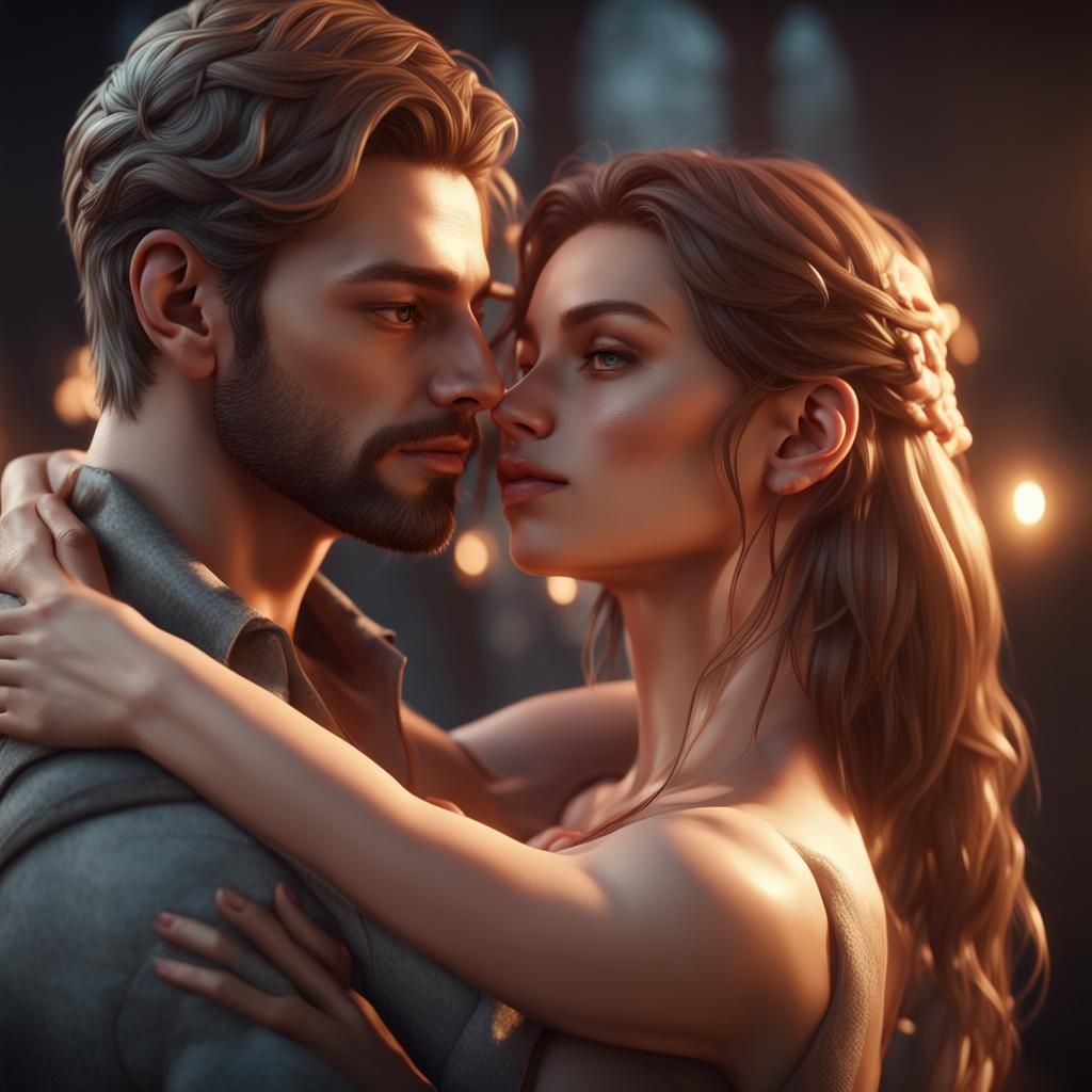 Tender Embrace: A 3D Game Cinematic Masterpiece