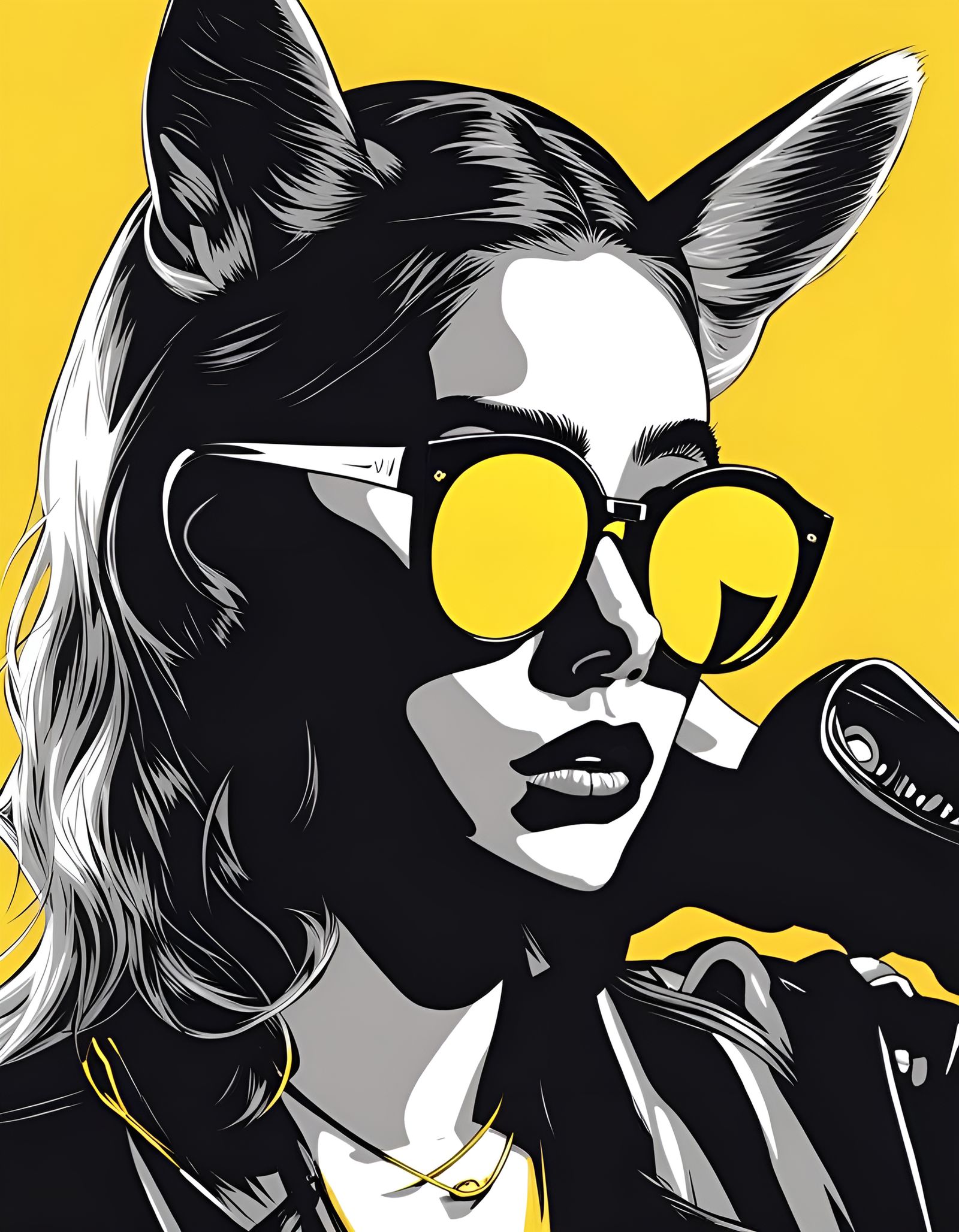 Girl in Yellow Sunglasses: Film Noir Anime Aesthetic