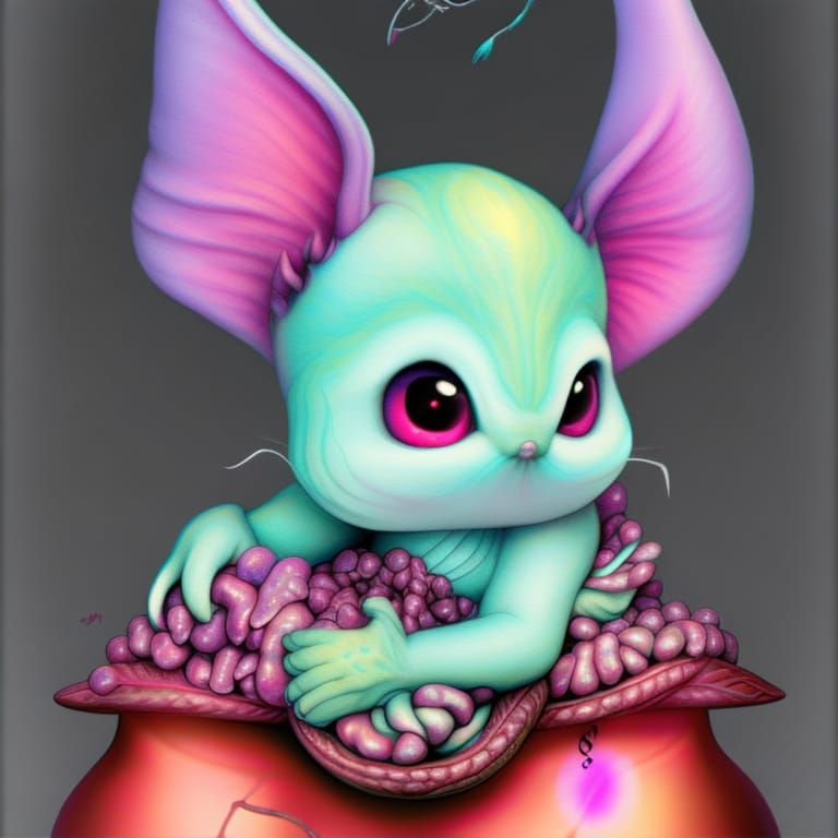 Hyperdetailed Baby Dragon in 3D Digital Art
