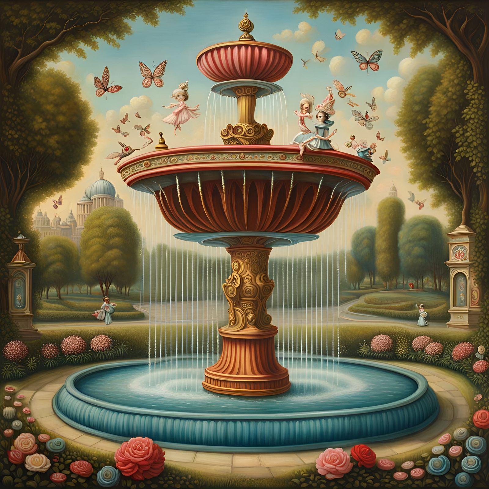 Fairy Fountain (lowbrow art / pop surrealism)