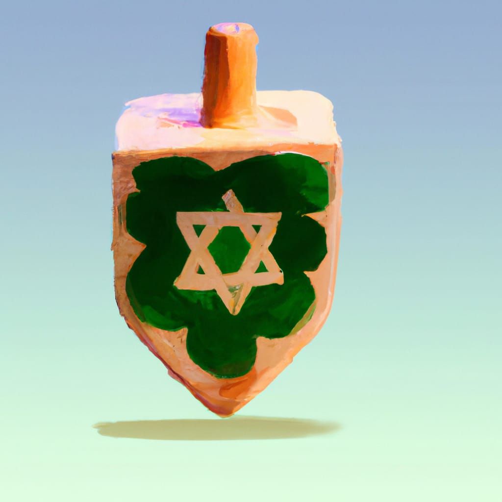 Christmas Tree Dreidel: Ultra-Realistic Digital Painting