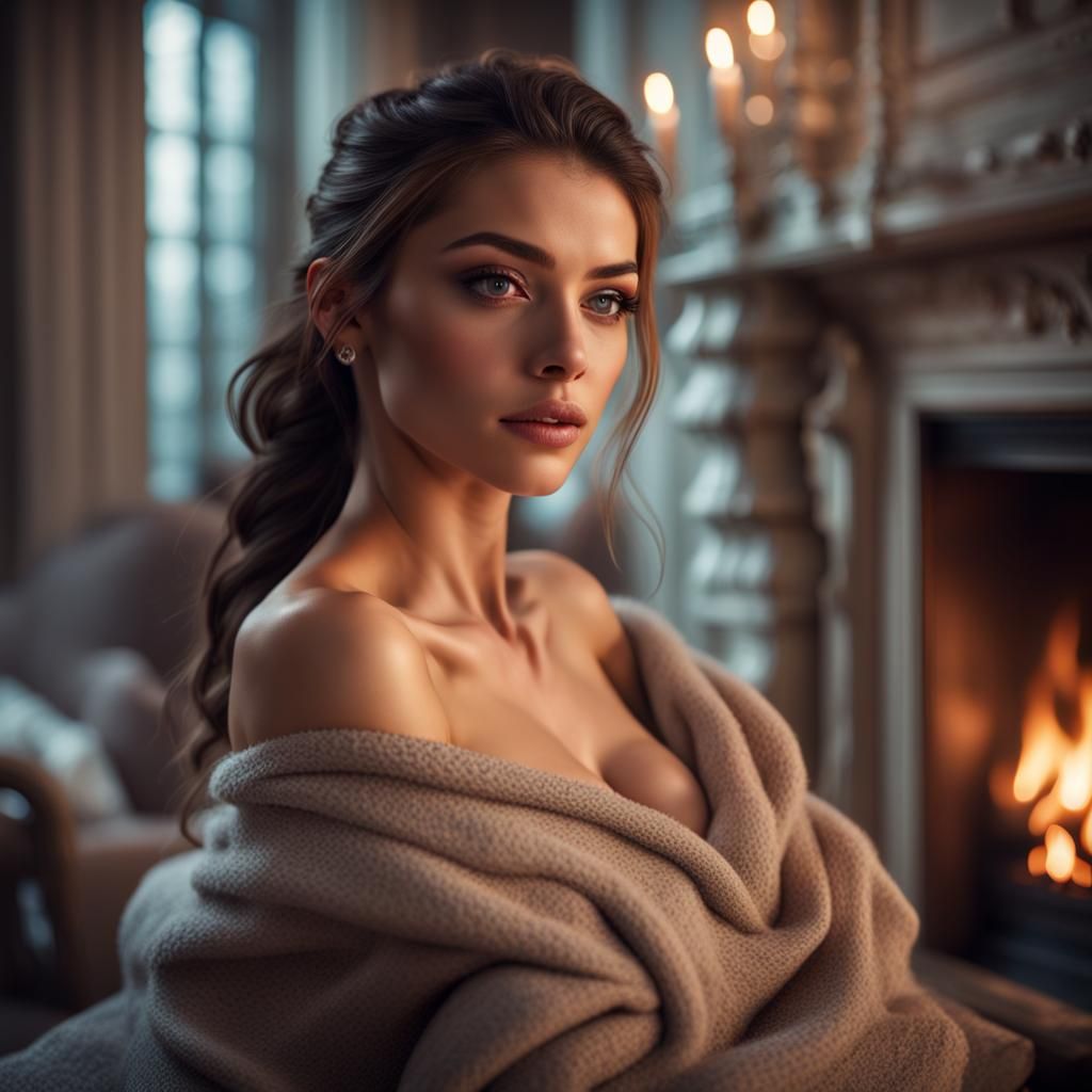 Mystical Beauty in a Cozy Mansion: 8K Ultra Detail