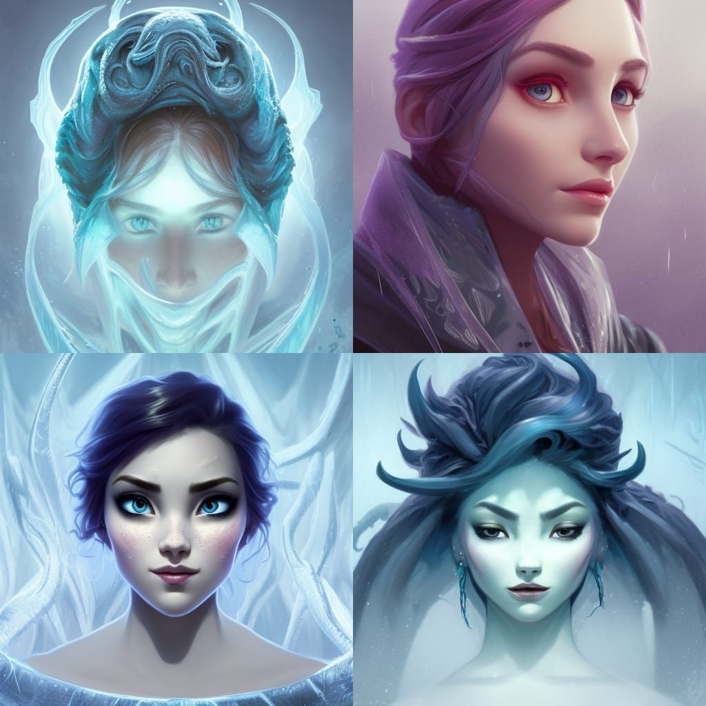 Frozen Cthulhu Logo in Hyperdetailed Splash Art