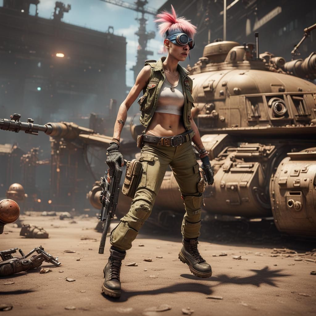 Tank Girl vs Alien: 3D Game Cinematic