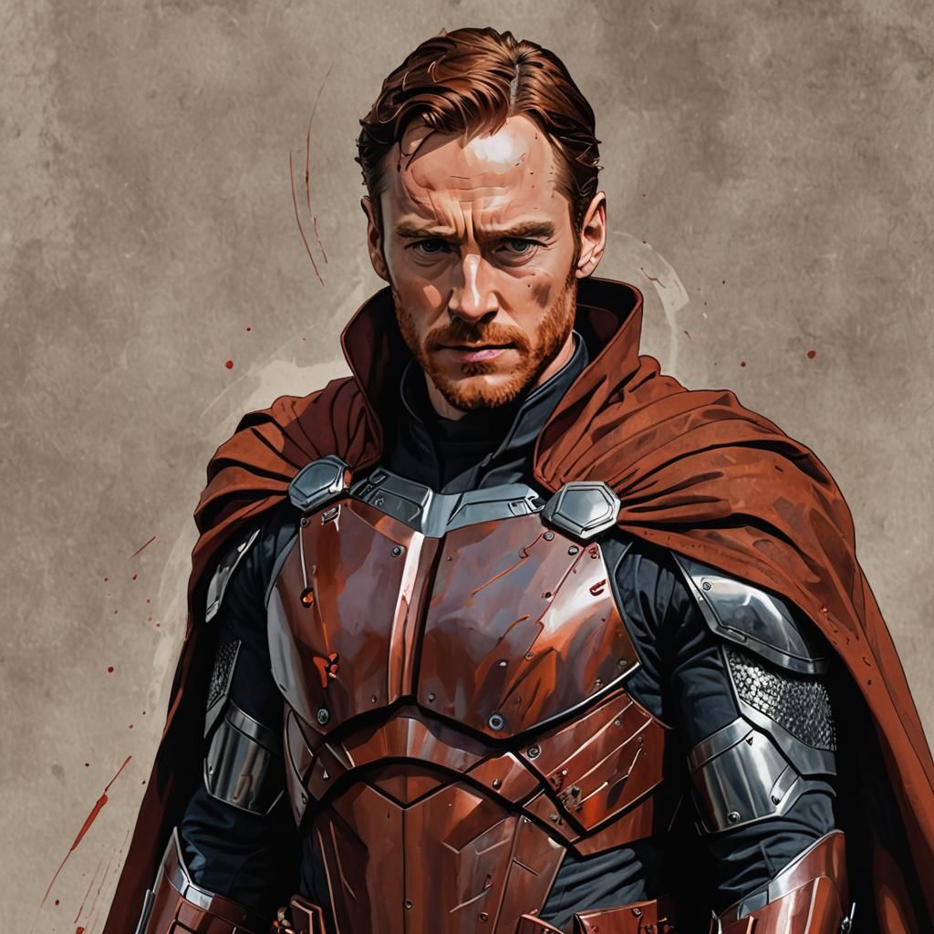 Magneto Character Sketch with Michael Fassbender Likeness