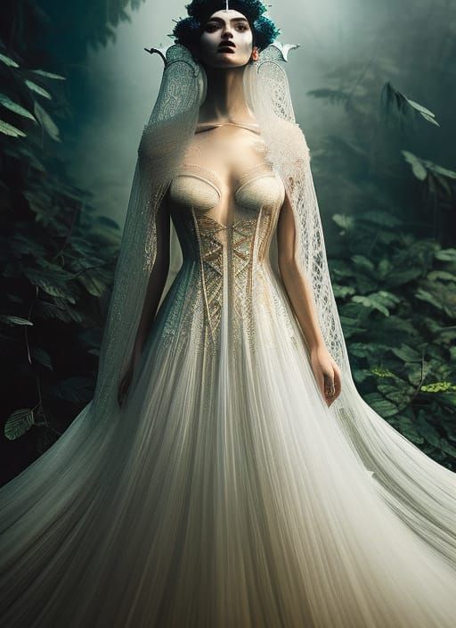 Translucent Witch Goddess in Hyperdetailed Digital Art