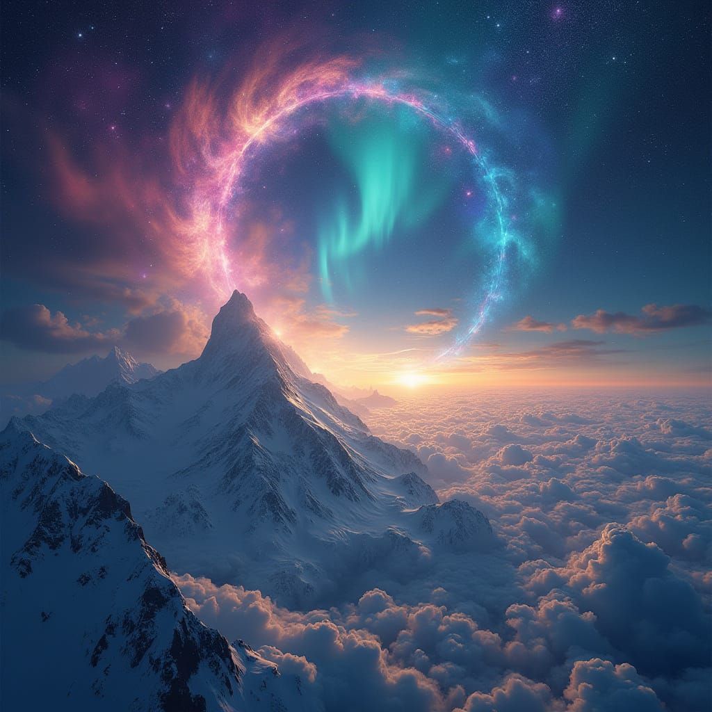 Epic Earthscape in Vibrant Hyperdetailed Style