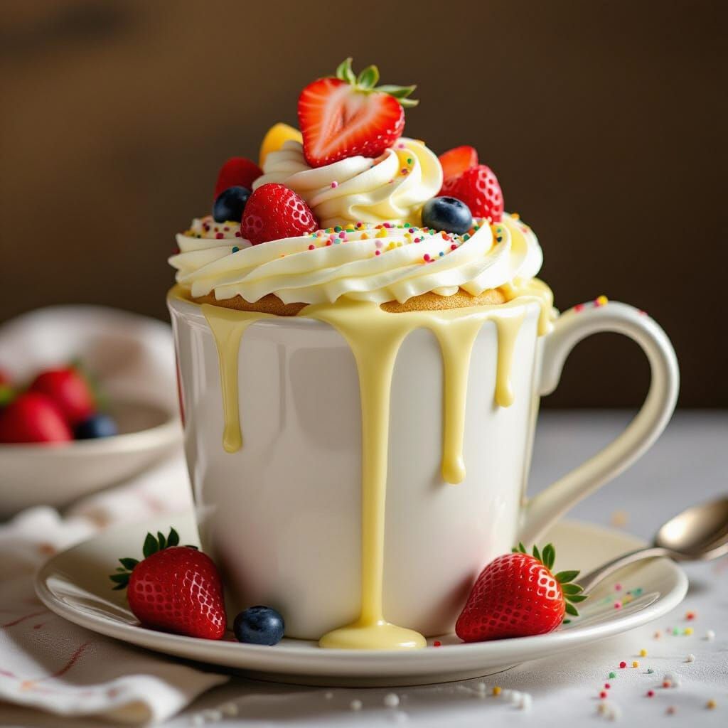 Emma Bridgewater Mug Cake with Strawberries and Summer Fruit...