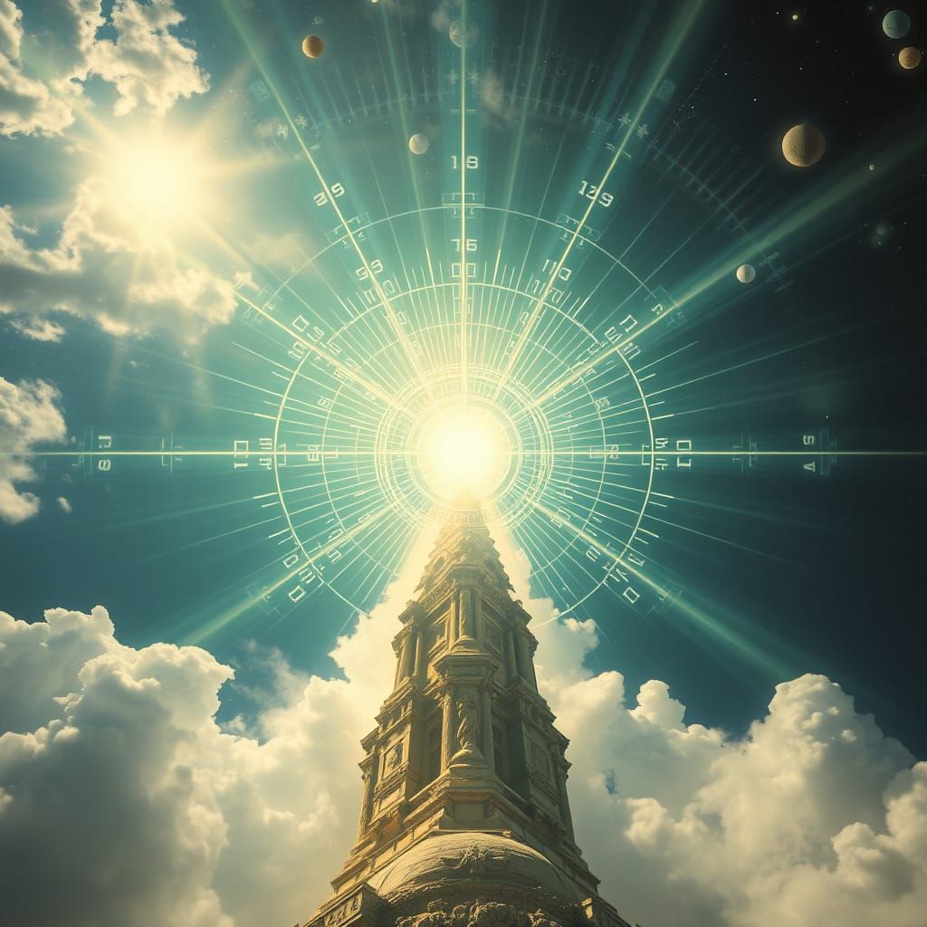 Radiant Proclamation: Surreal Ontological Masterpiece