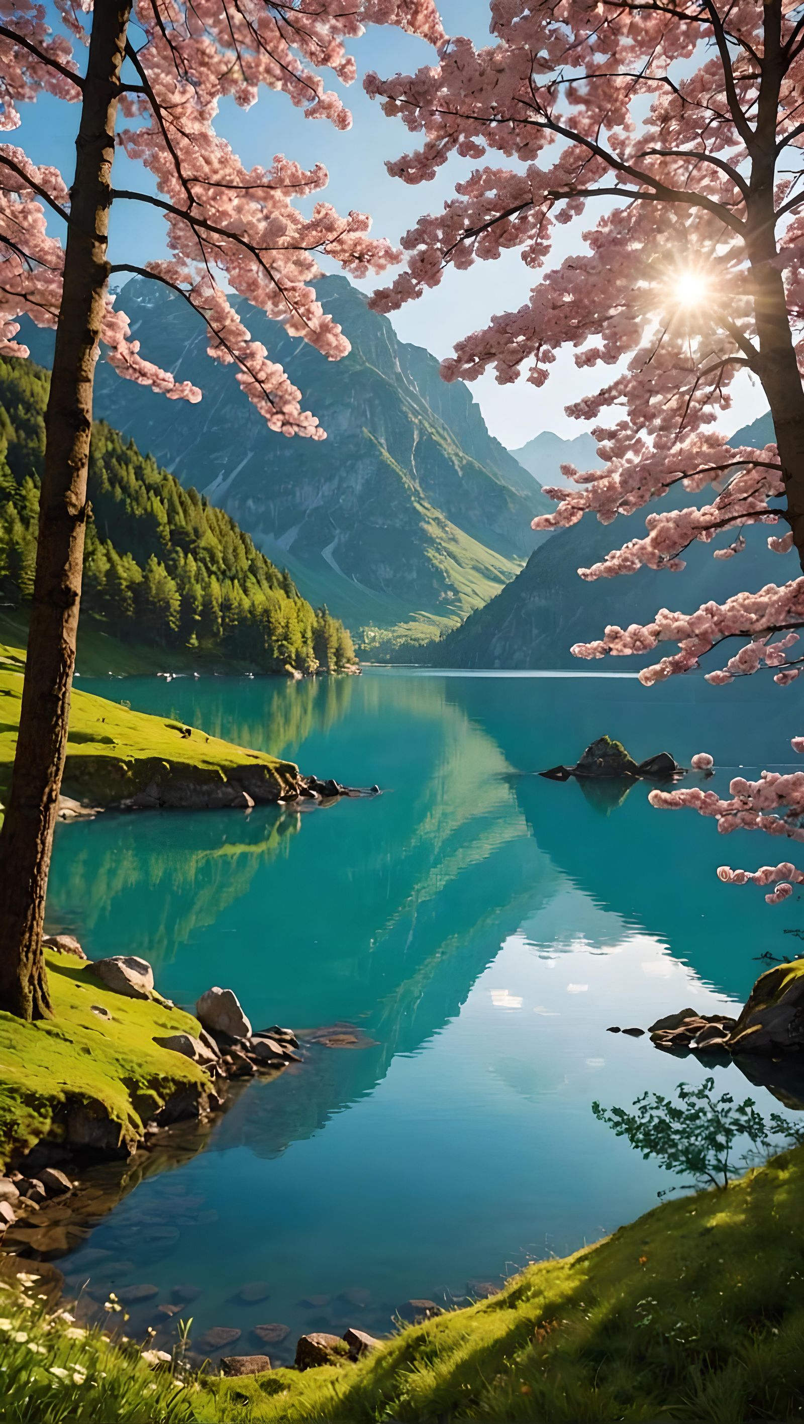 Sparkly Sky Over Dark Forest: Anime Style