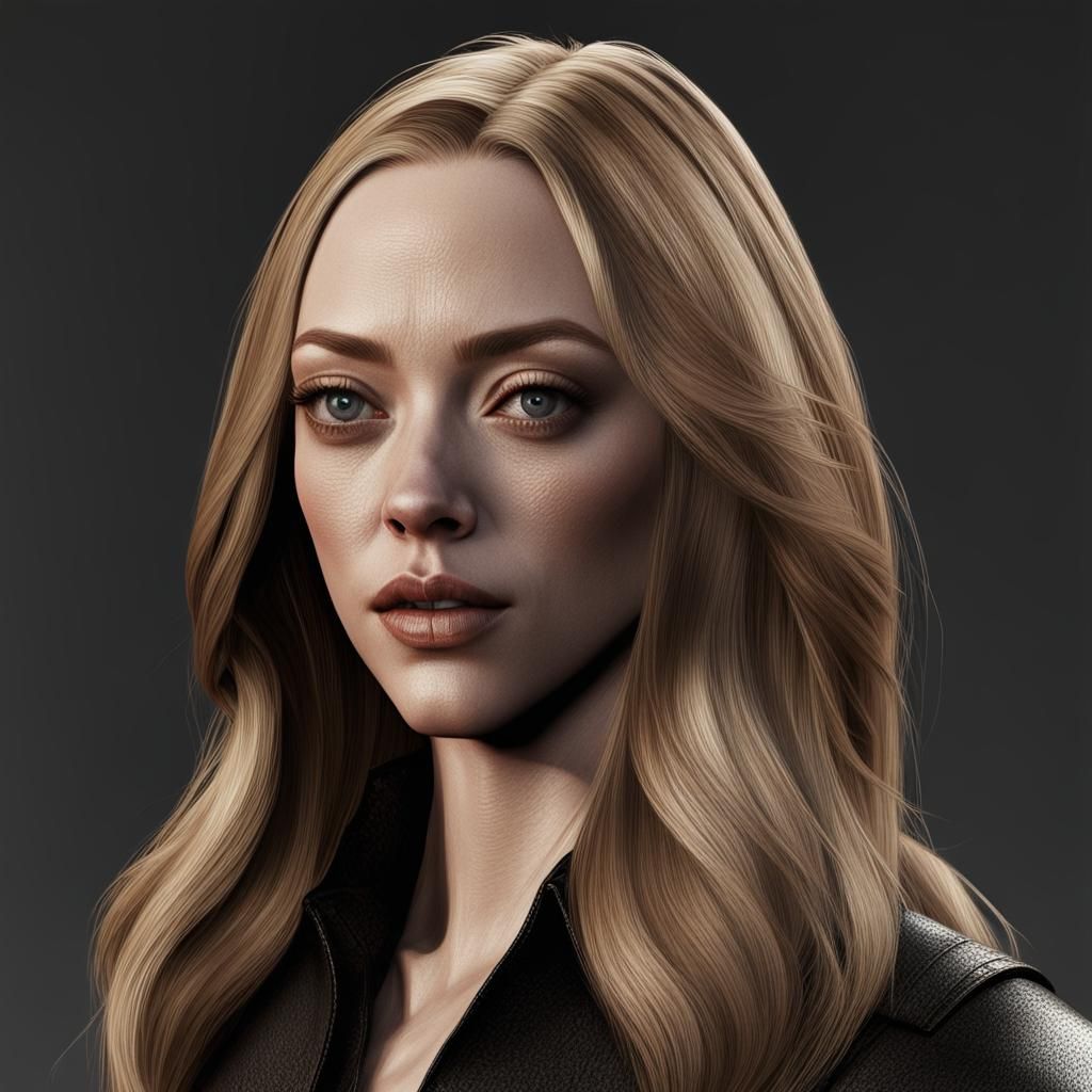 Amanda Seyfried Portrait with 3D Shading