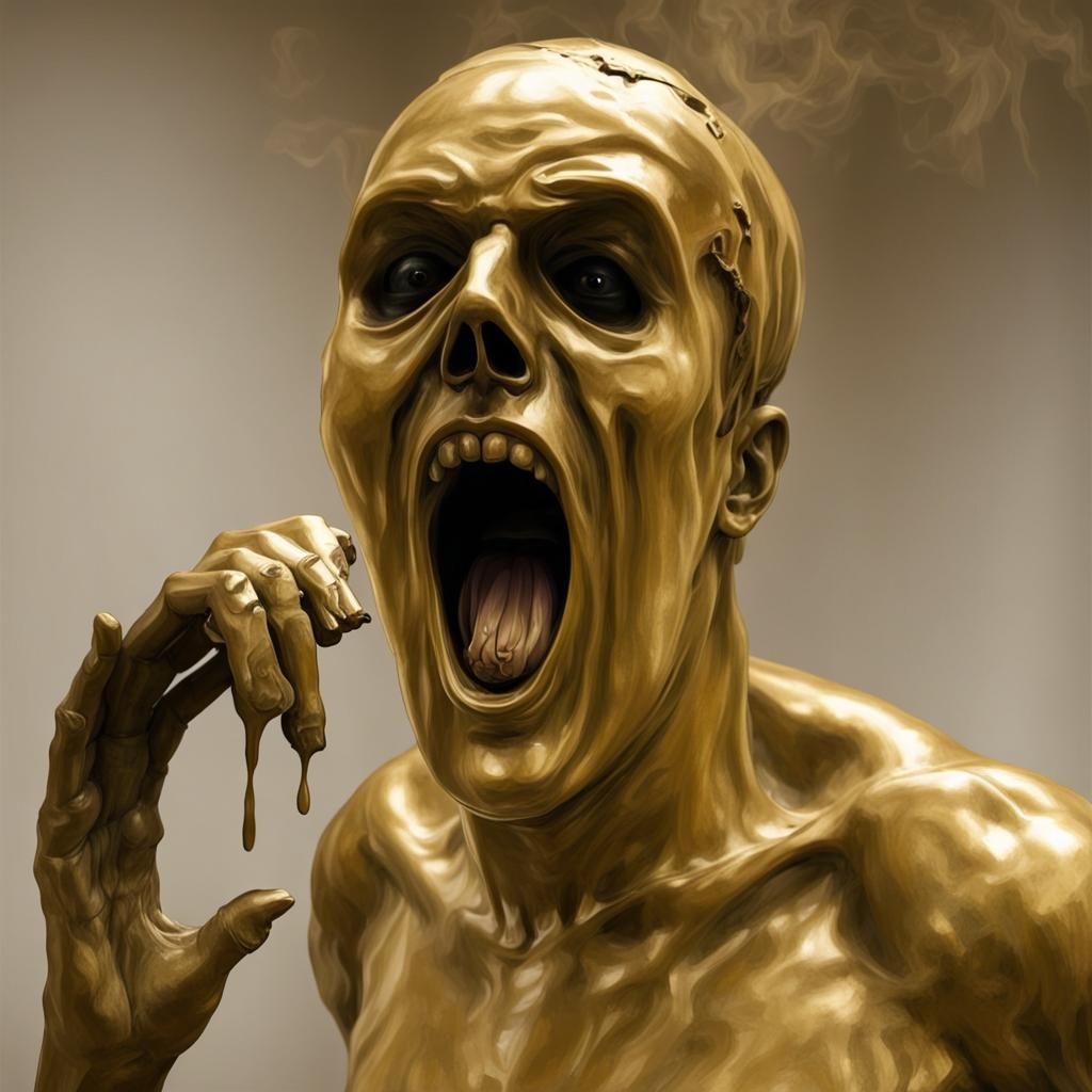 Ghostface Merged with 'Expansion' Statue