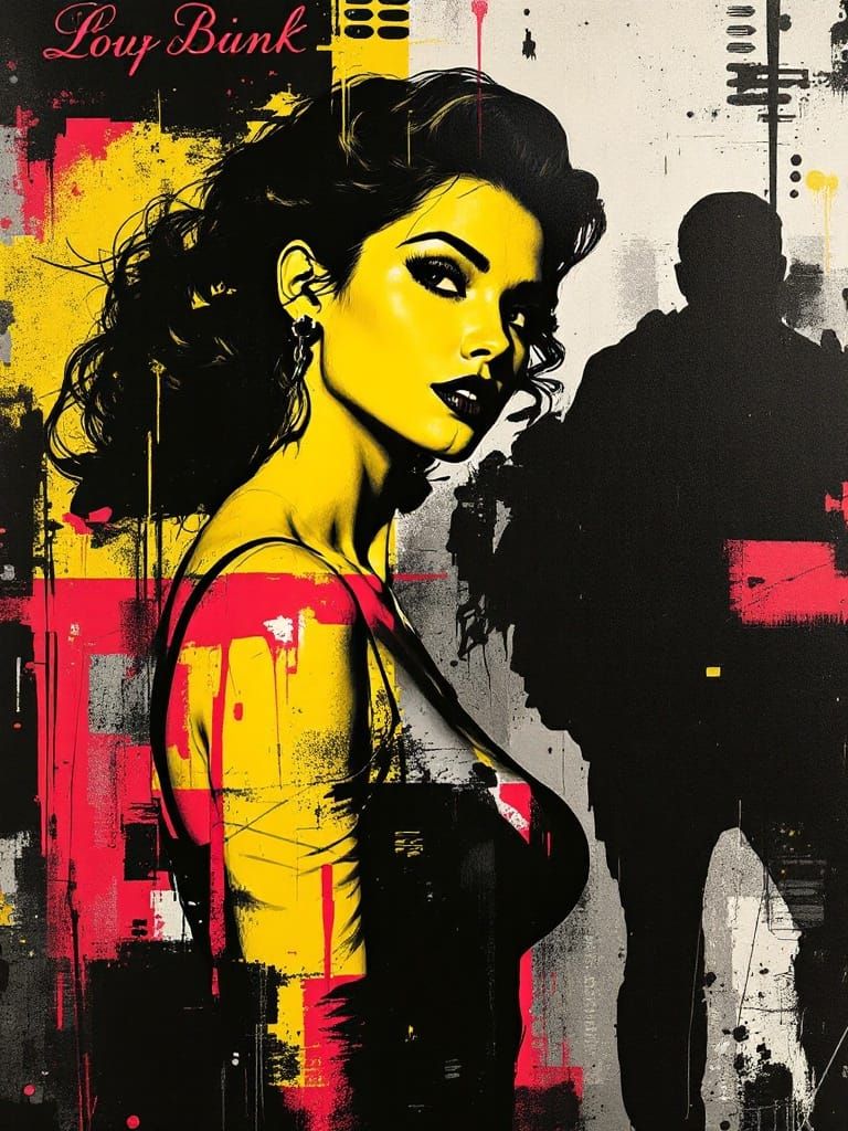 Urban Pop Goddess Ignites Rebellion in Neon Hues