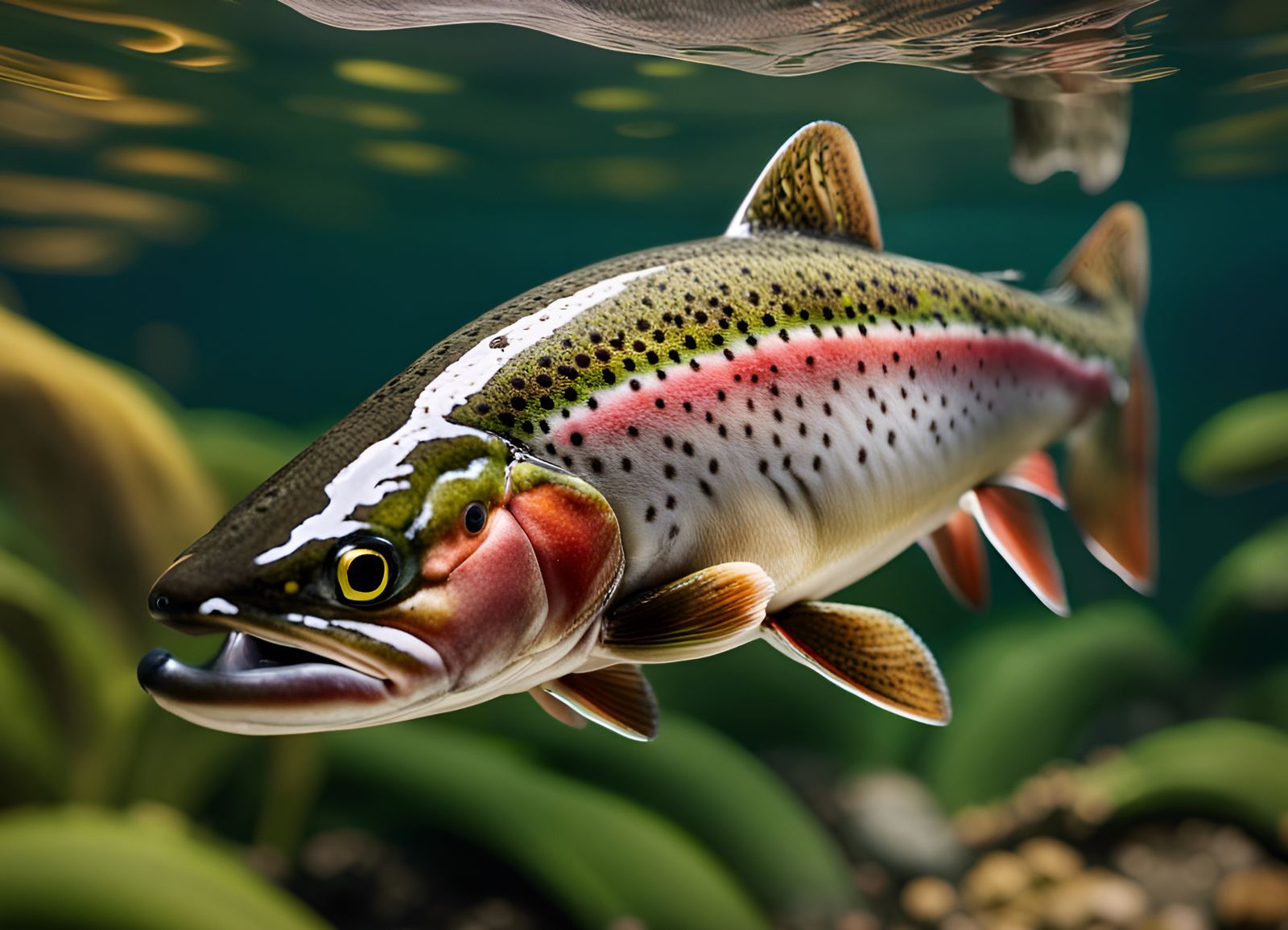 Rainbow Trout Portrait in Ultrarealistic Detail