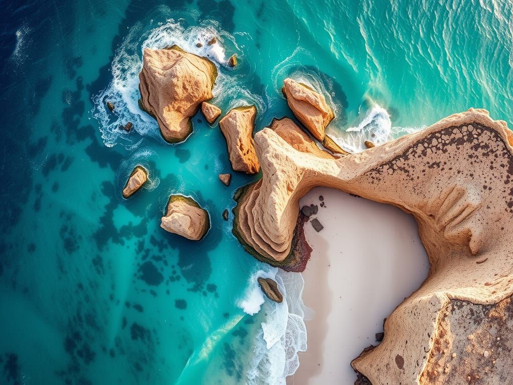 Devil's Tears Coastline, Nusa Lembongan: Aerial View