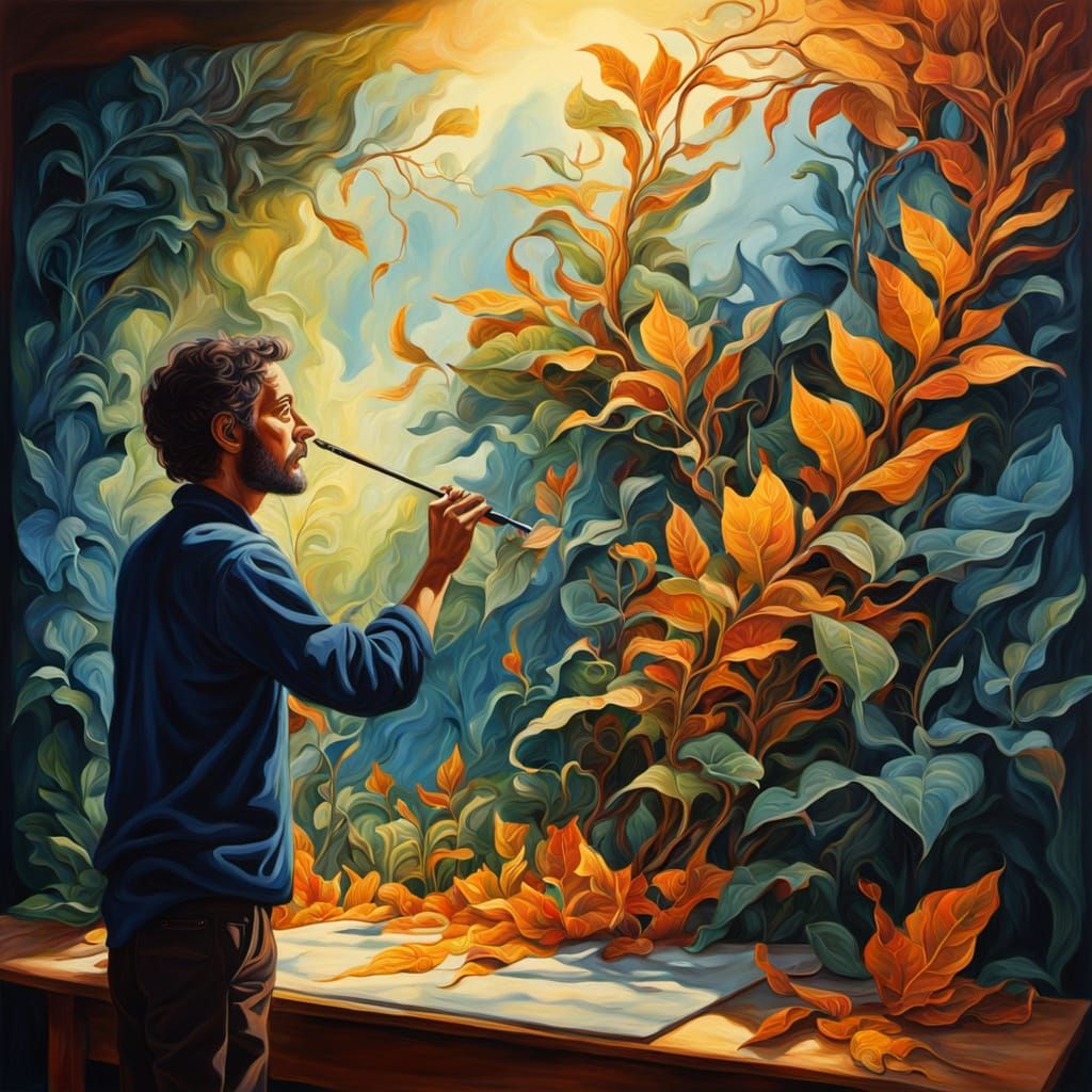 Surreal Painter Brings Nature to Life from Canvas