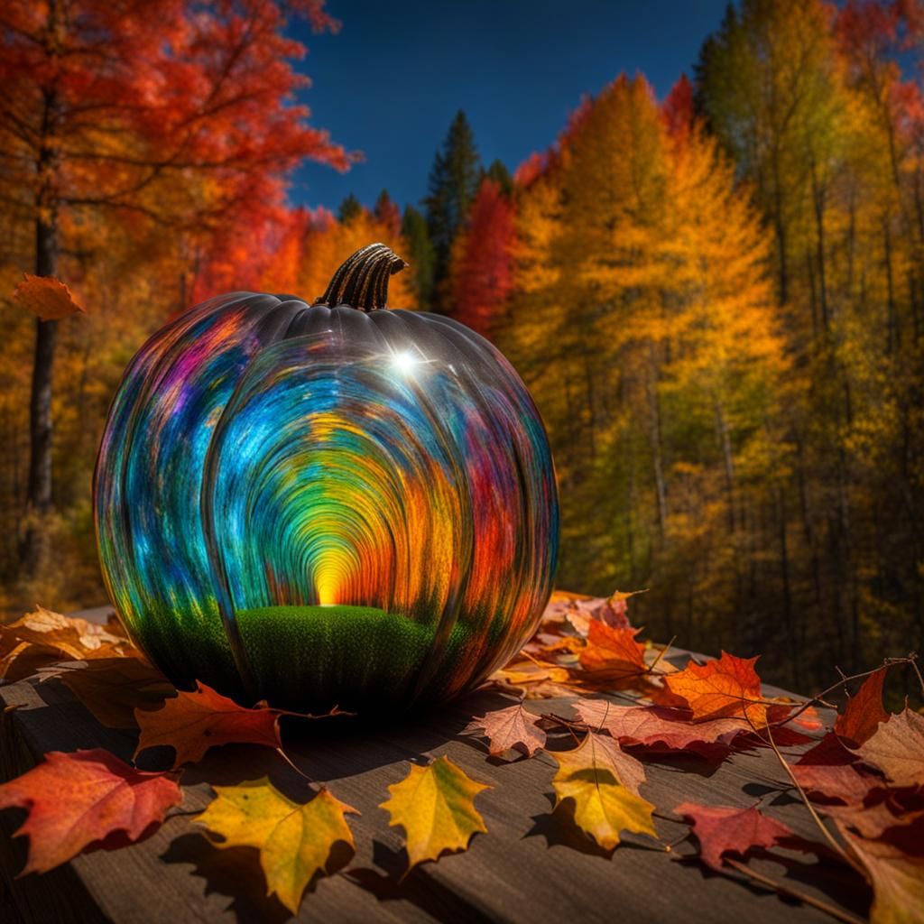 Magical World Inside a Glass Pumpkin