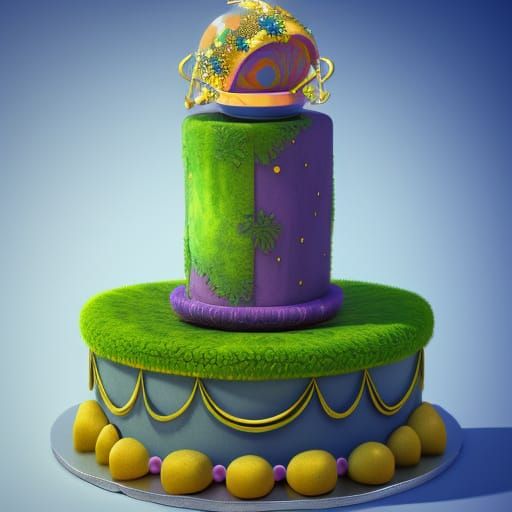 Muppet Cake: 3D Rendered Storybook Illustration