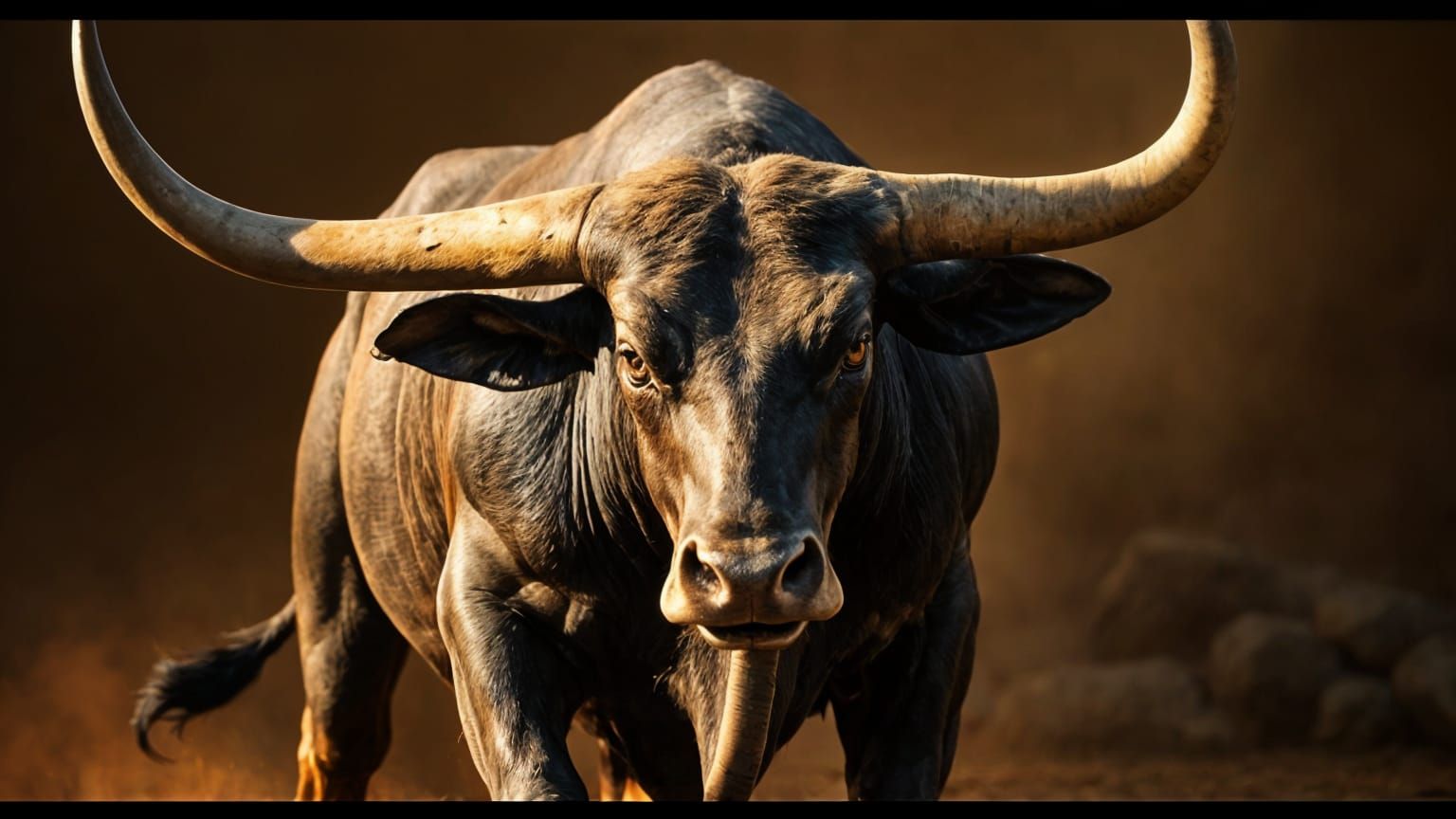Epic Cinematic Bull in a Menacing Pose