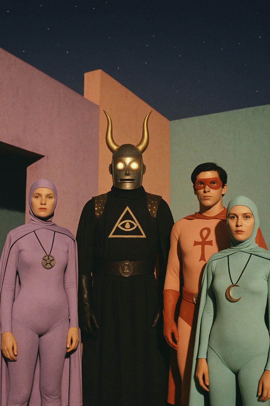 Occult 1970s Superheroes in Pop Art Style