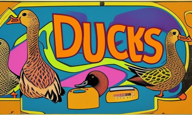 Ducks in a Disco: A Vibrant Scene