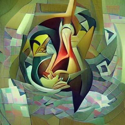 Abstract Cubist Rendering of Childbirth