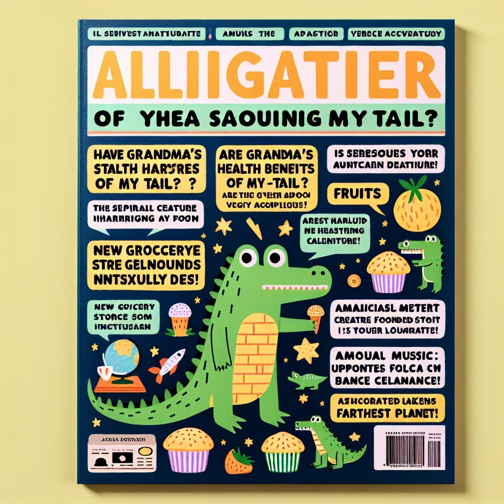 Humorous Alligator of the Year Magazine Cover