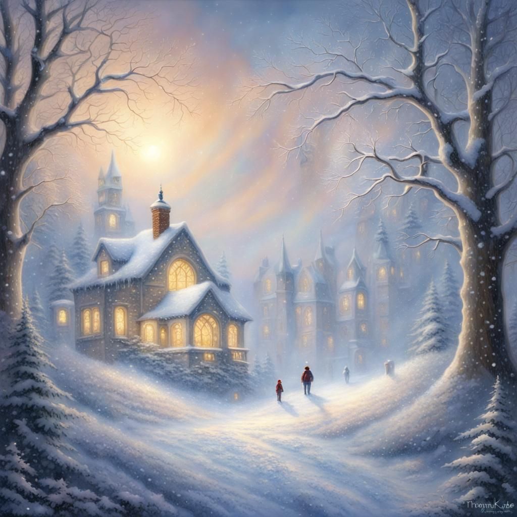 Inside a Snowflake: Ethereal Fantasy Art