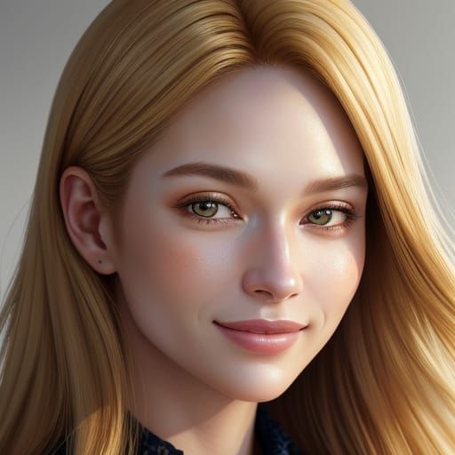 Photorealistic Portrait of Vivian Smiling