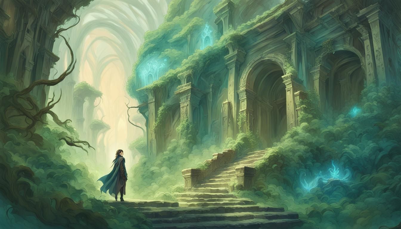 Echo Hunter Captures Luminous Echo in Ancient Ruins