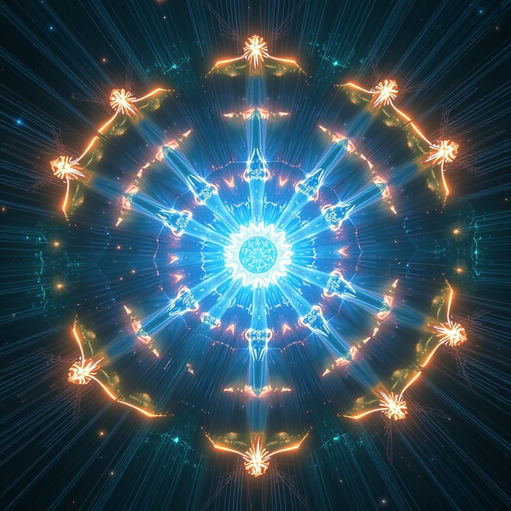 Celestial Energy Wells in a Six Pointed Star Web