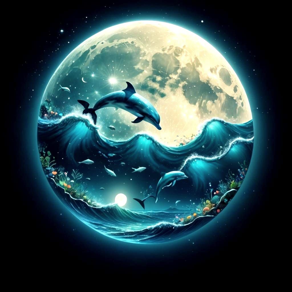 Ocean Moon: A Surreal Cosmos Dreamscape