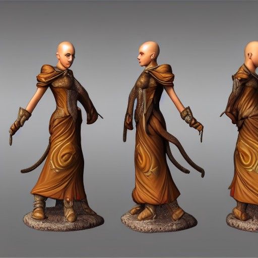 Dungeons and Dragons Monk Woman in Matte Painting