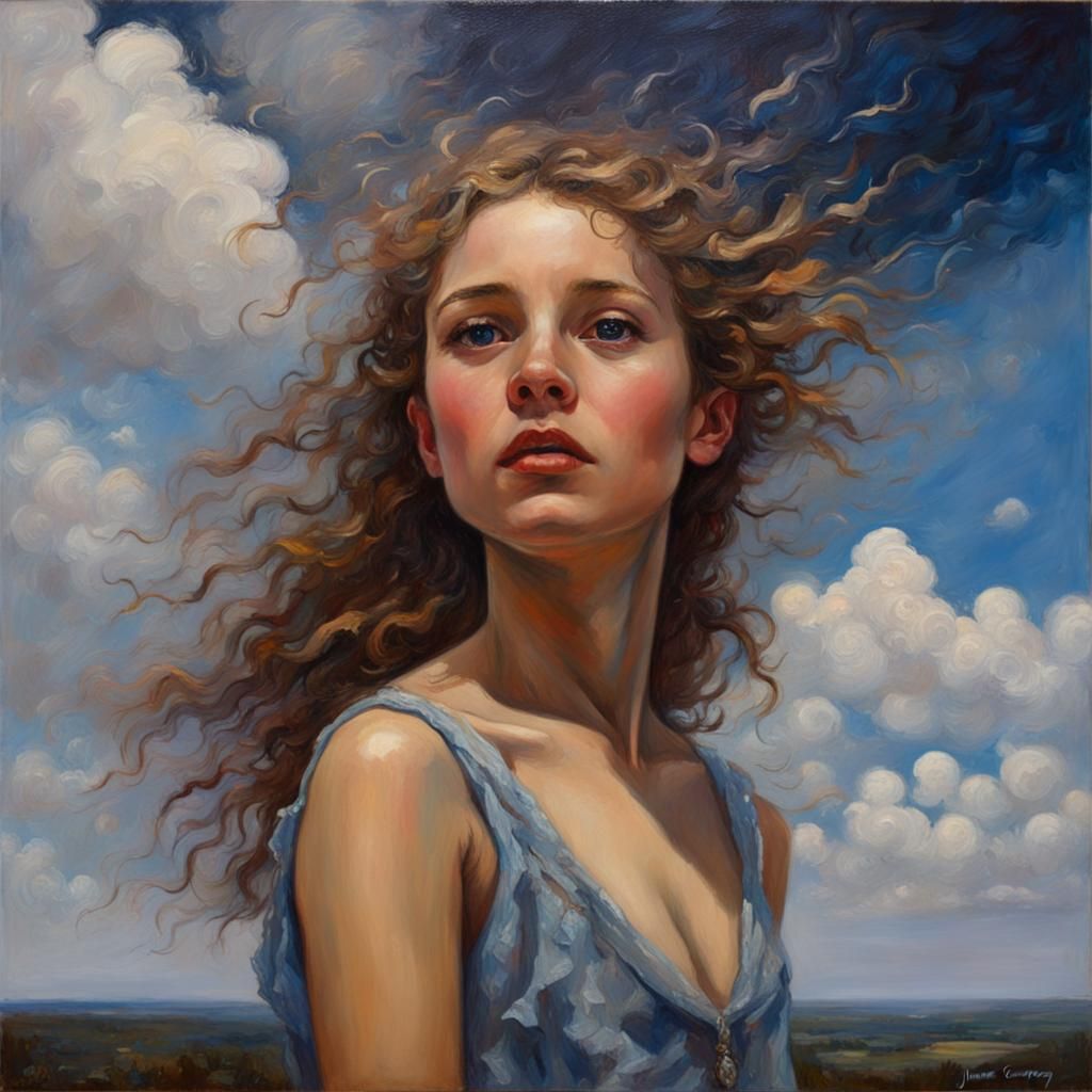 Nature's Daughter in Love with the Sky