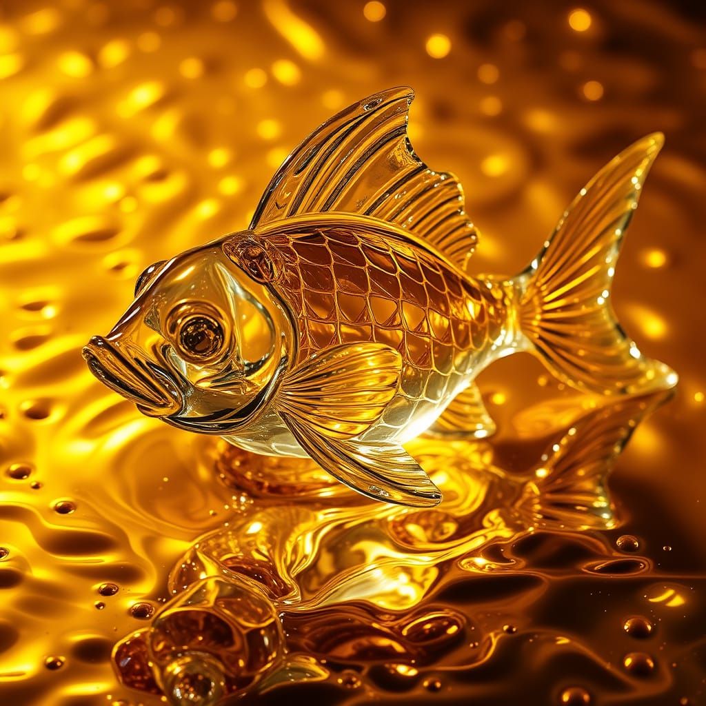 Melting Glass Fish in Molten Gold, Renaissance Art