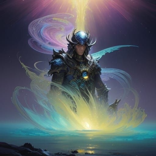 Relaxing Universe Discovery in Hyperrealistic Splash Art