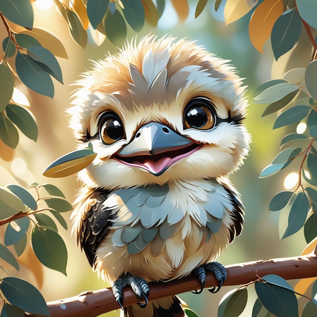 Baby Kookaburra Cartoon