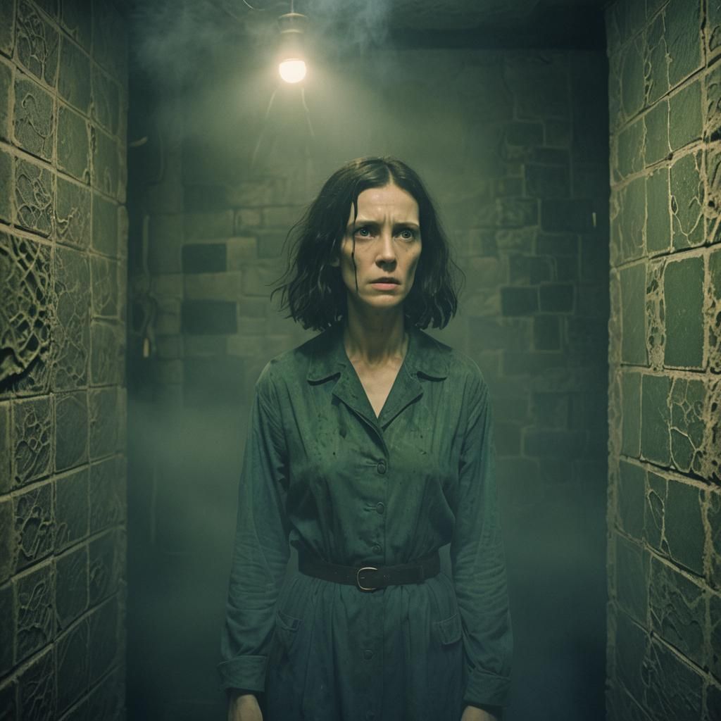 Trapped Woman's Nightmare: A Cinematic Thriller