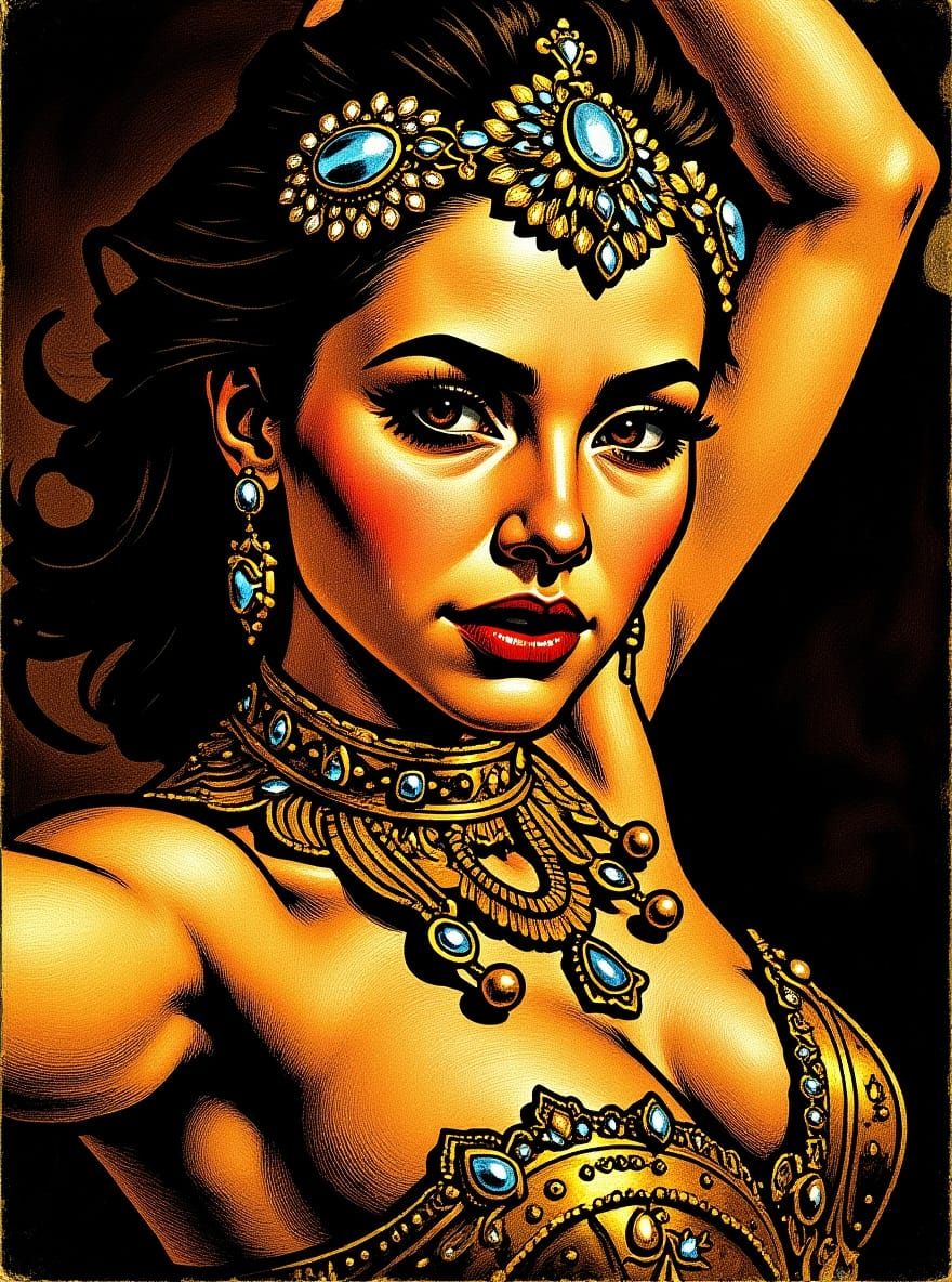 Comic Book Character in Chiaroscuro Artgerm Style