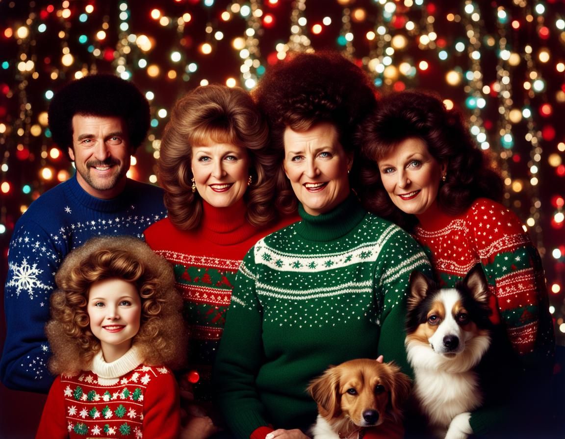 Awkward Family Christmas Photos: 1980s Big Hair Edition