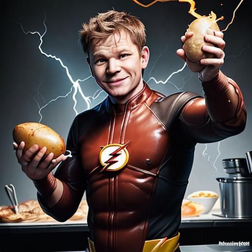 Gordon Ramsay as The Flash Portrait Photography