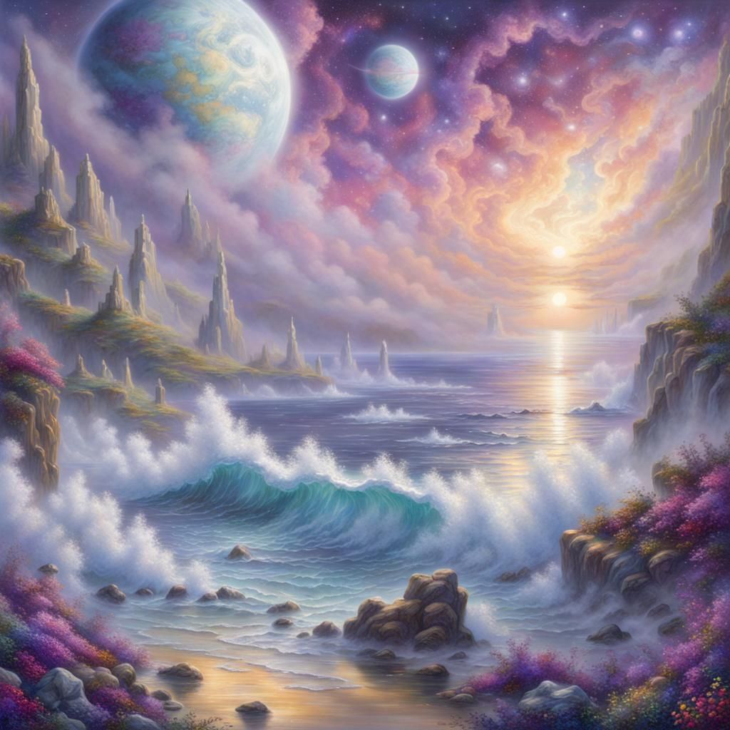 Crystalline Beaches of Zircon XIV: A Fantasy Landscape