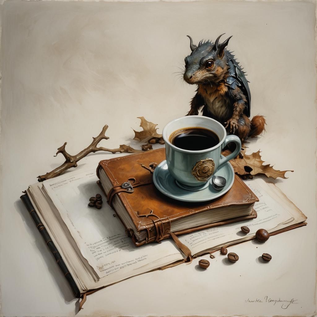 COFFEE AND A LEATHER JOURNAL