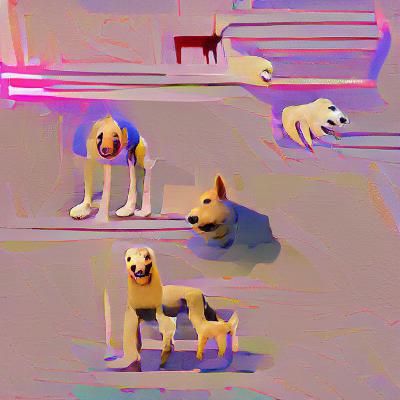 AI Generated Image of Dogs